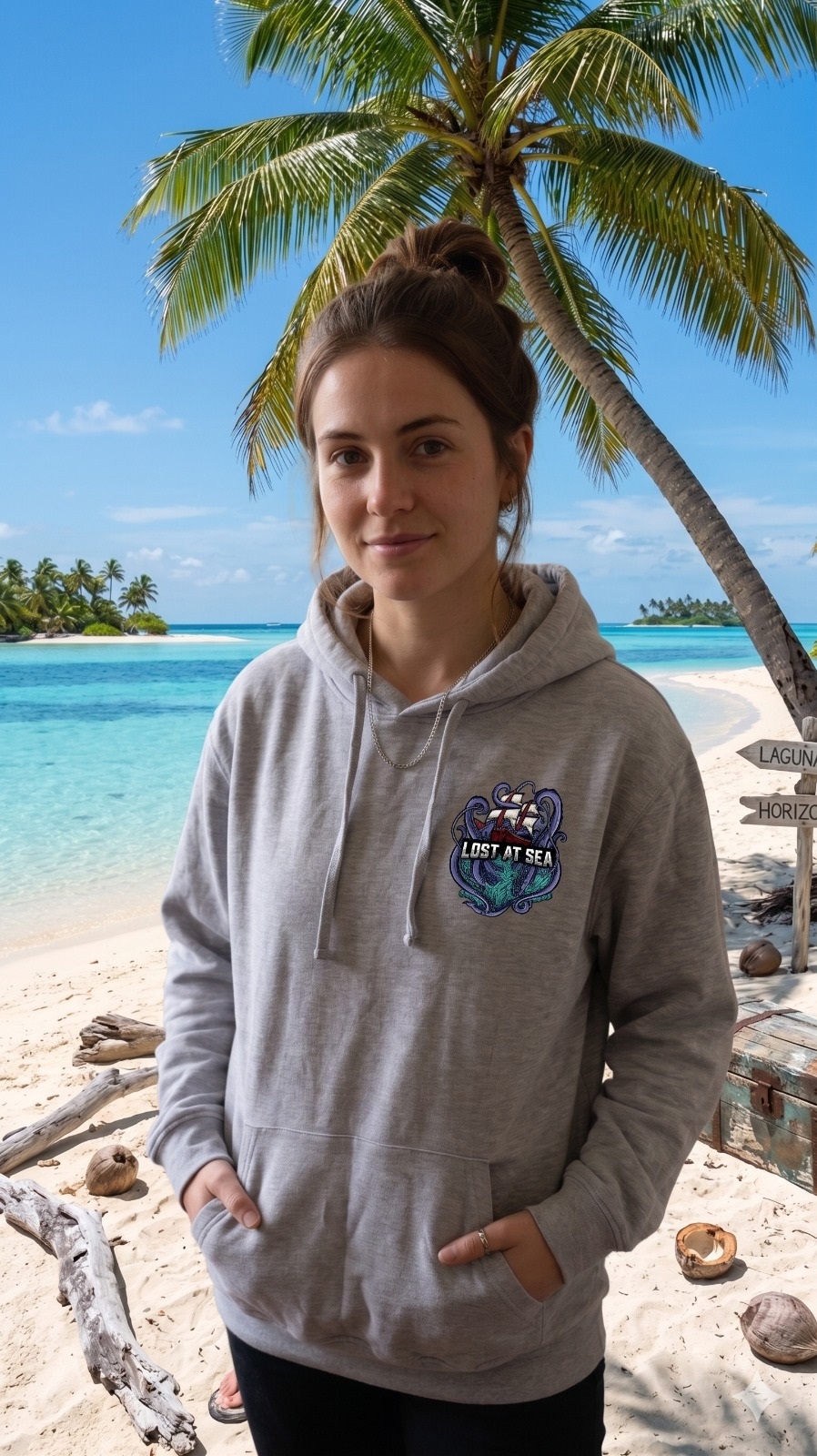 Lost At Sea Hoodie (Grey)